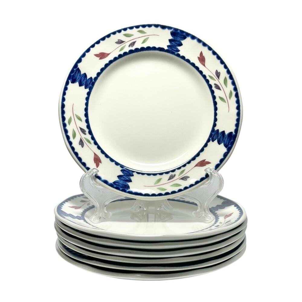 Adams “Lancaster” Set of 7 Ironstone Bread Plates 6 1/8”